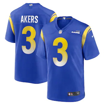 mens nike cam akers royal los angeles rams game jersey